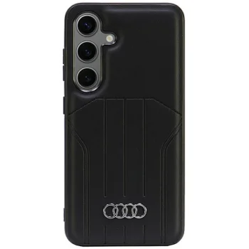 Audi Synthetic Leather MagSafe dėklas Samsung Galaxy S24, juodas