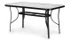 Patio Dining Table 160x90 cm MultiGarden with Tempered Glass Top and Umbrella Hole