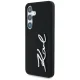 Karl Lagerfeld Silicone Metal Signature Logo Case for Samsung Galaxy S25, Black