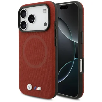 BMW iPhone 17 Pro Case M FW Metal Logo MagSafe, Red