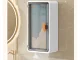 3-Tier Bathroom Wall Cabinet with Door and Tissue Box Holder
