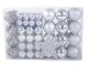 100 Pieces Christmas Tree Decoration Balls and Star Set, Silver