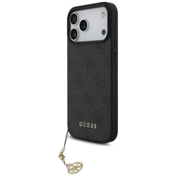 Guess 4G Charms Collection MagSafe vāciņš iPhone 17 Pro Max - melns | Phone Case Cover Black
