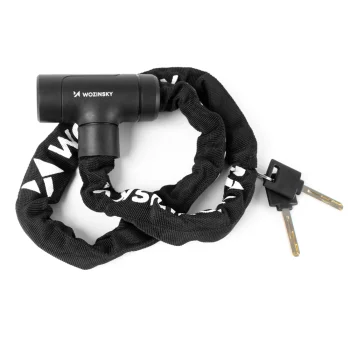 Wozinsky WZR-K2 Keyed Chain Bicycle Lock, Black