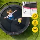 4Fizjo PRO Kids Garden Trampoline with Inner Net, 374 cm (12FT), Pink/Black
