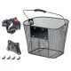 RALLEX Front Bicycle Basket, Aluminum, Click System, Black