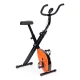 Folding exercise bike with mechanical resistance and computer ModernHome, orange