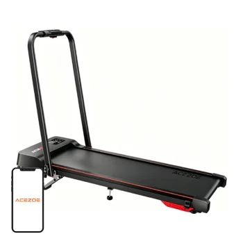 Acezoe CTM4020 Foldable Electric Treadmill, Black/Red