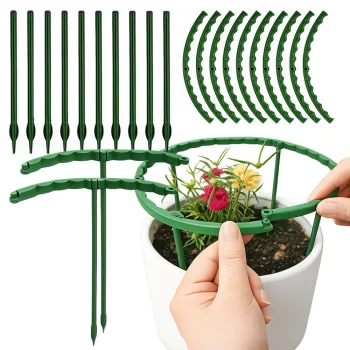 Round Plant and Flower Support, 24 cm, Green