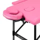 Folding Massage Table Aluminum Comfort Activ Fizjo 2 Segment Pink Black