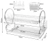 Two-Tier Dish Drainer Rack, Silver