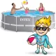 Intex 26716 Frame Pool 366 x 99 cm, Grey