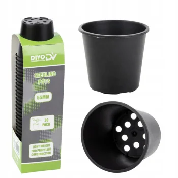 Seedling Pots 55 mm, 30 pcs, Black