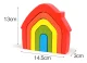 Wooden Blocks Logic Game Rainbow House Jhtoy-283