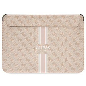 Guess 4G Printed Stripes cover for a 16" laptop - pink