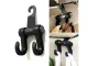 Car Seat Headrest Hook Hanger for Bags and Groceries, Black