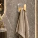 Self-Adhesive Acrylic Bathroom Hook, Square, Gold