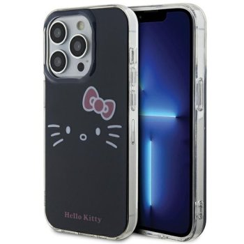 Apple iPhone 15 Pro Max 6.7'' Hello Kitty IML Kitty Face Cover Case, Black