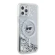 Karl Lagerfeld Liquid Glitter Choupette Head MagSafe dėklas iPhone 12 / 12 Pro, skaidrus