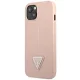 Guess Saffiano Triangle Logo Case for iPhone 14 Plus, Pink