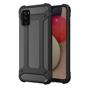 Hybrid Armor Rugged Protective Case for Samsung Galaxy A03s, Black