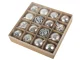Christmas Tree Baubles Set 6cm Plastic 16 pcs Silver