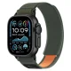 Tech-Protect Nylon Elite strap for Apple Watch 44/45/46/49 mm, green and orange