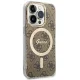 Guess 4G MagSafe Case for iPhone 15 Pro - Brown