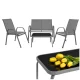 Gardlov 4-Seater Garden and Balcony Furniture Set, Gray