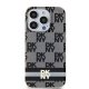Apple iPhone 15 Pro Max 6.7\'\' DKNY IML Checkered Mono Pattern Printed Stripes MagSafe Case Cover, Black