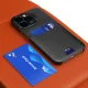 Case for Samsung Galaxy S23 Hurtel Leather Stand Case with Card Slot, Black