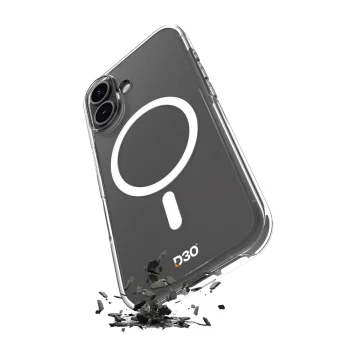 Puro Impact Clear D3O MagSafe Case for iPhone 16, Transparent