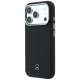 Mercedes Leather Semi Wrap MagSafe Case for iPhone 17 Pro Max, Black