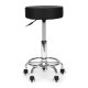 Adjustable Swivel Salon Stool with Wheels ModernHome, Black