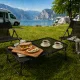 Multigarden Folding Camping Table 60x40 cm, Black