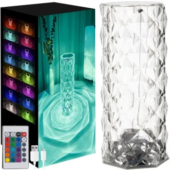Izoxis Crystal Rose Projector Lamp, Clear