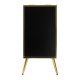 Gabbiano Trix Hairdressing Helper Cabinet, Black/Gold