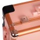 KUFER Professional Table/Suitcase for Makeup Cosmetic Artist with Mirror and LED Lighting T-27, rose