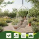 Gardlov BOHO Hanging Hammock Chair with 2 Pillows, Beige (220x100x115cm)