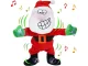 Dancing and Singing Santa Claus, Window Decoration with Suction Cups, 30 cm