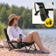 Mountain Goat Folding Beach Chair Low Camping Chair, Black
