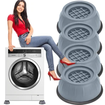 Anti-Vibration Pads for Washing Machine and Dishwasher, Grey, 4 pcs