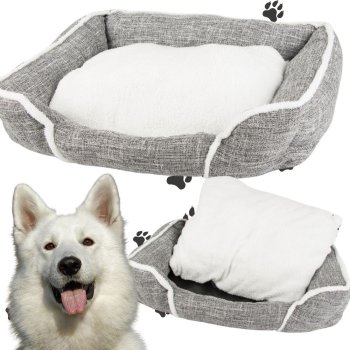 Soft and comfortable dog bed with pillow, size L
