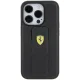 Ferrari iPhone 15 Pro Case Grip Stand Metal Logo, Black