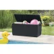Garden Storage Box Keter Capri 305L with Bench Seat, Gray
