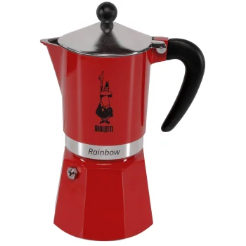 Bialetti Rainbow Espresso Maker, 6 Cups, Red