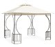 MultiGarden Garden Gazebo 3x3m with 4 Side Walls, Beige