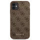 Guess 4G Metal Gold Logo Case for iPhone 11 / XR, Brown