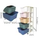 Kids 5-Drawer Storage Cart on Wheels, Plastic Toy Organizer