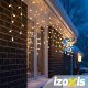 Izoxis 26858 Outdoor LED Icicle Lights 100 LED 6m Warm White